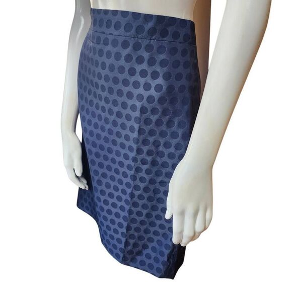 NWT J. Crew Blue Polka Dot Pencil Skirt (4) - Picture 1 of 4